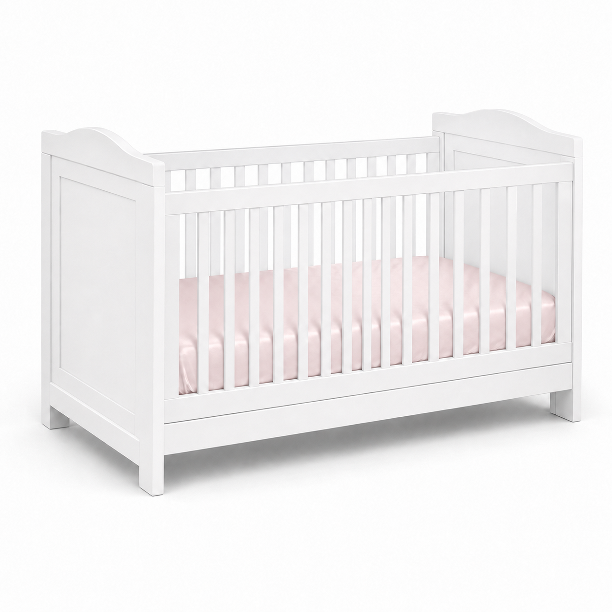 Light Pink Cot Bed Silk Sheet