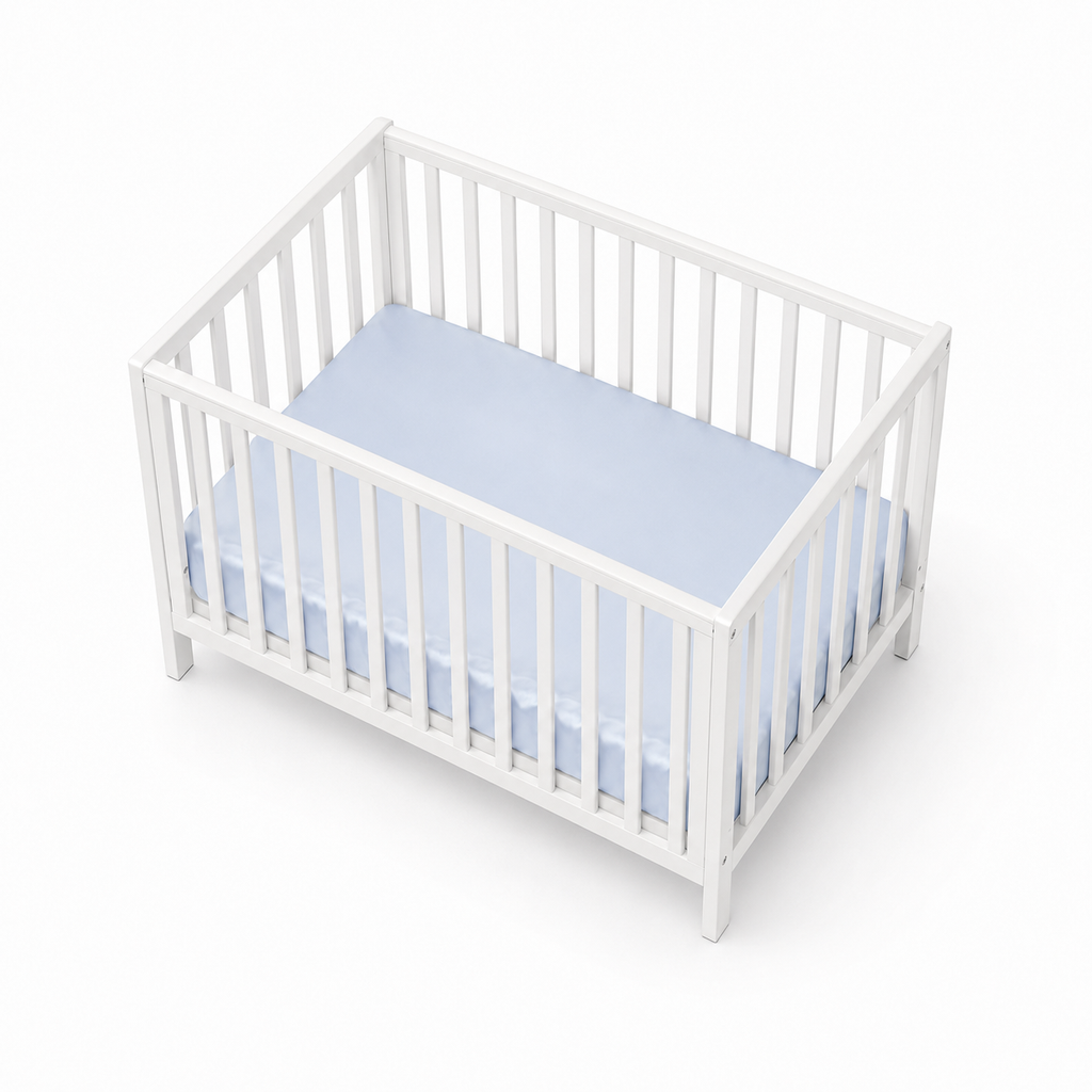 Sky Blue Standard Cot Silk Sheet