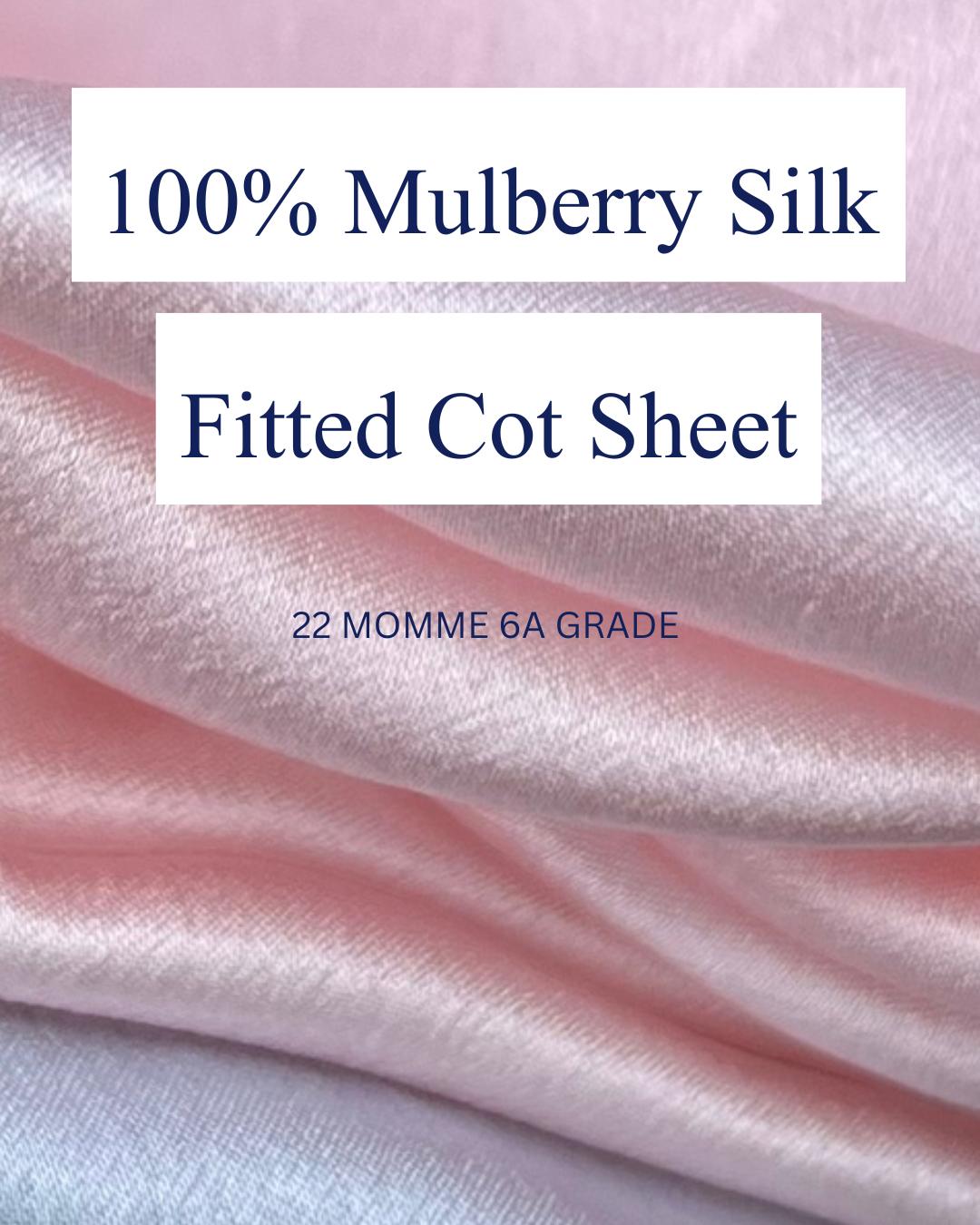 Ivory Cot Bed Silk Sheet