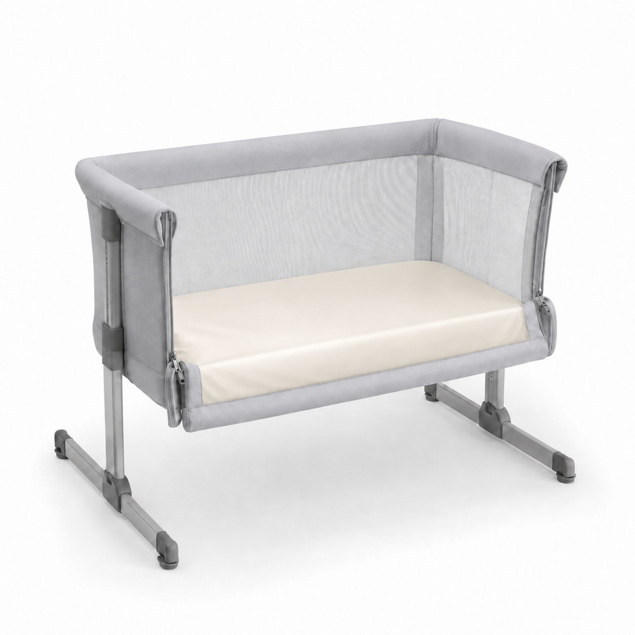 Ivory Bedside Crib/Bassinet Silk Sheet