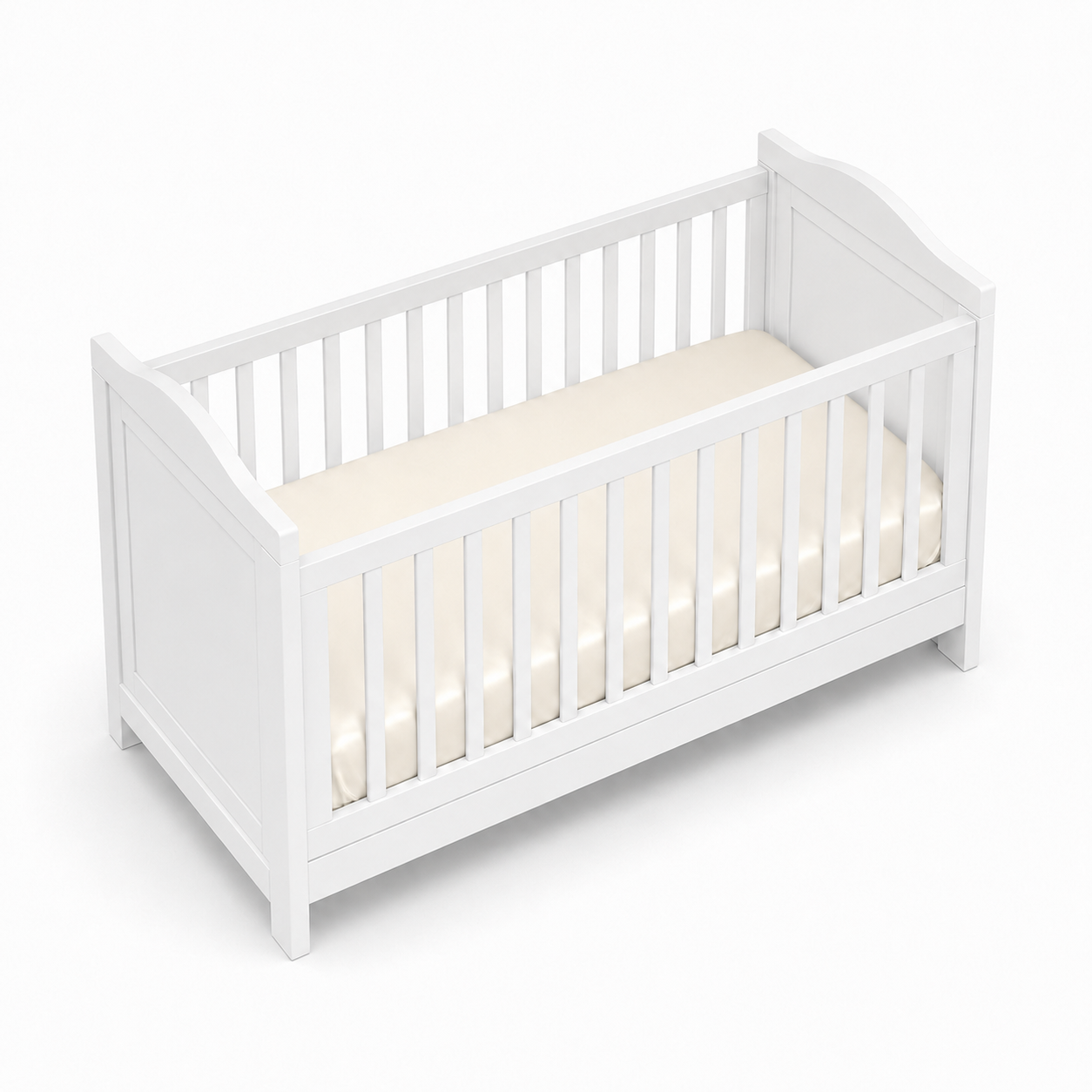 Ivory Cot Bed Silk Sheet