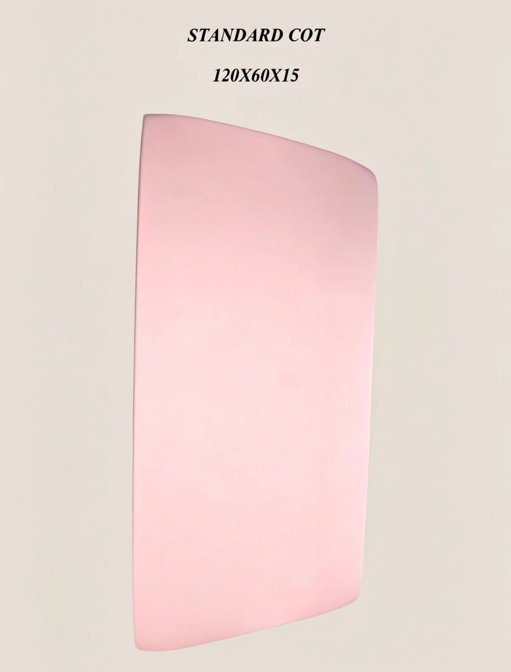 Light Pink Standard Cot Silk Sheet