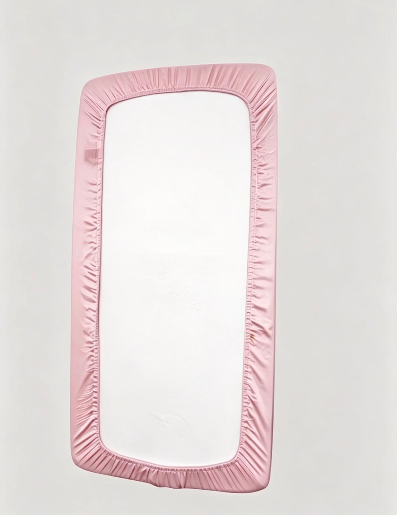 Light Pink Standard Cot Silk Sheet